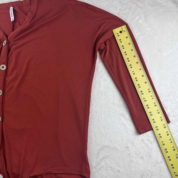 Zenana Premium Button-Down Tie Front Long Sleeve Top - Picture 15 of 16